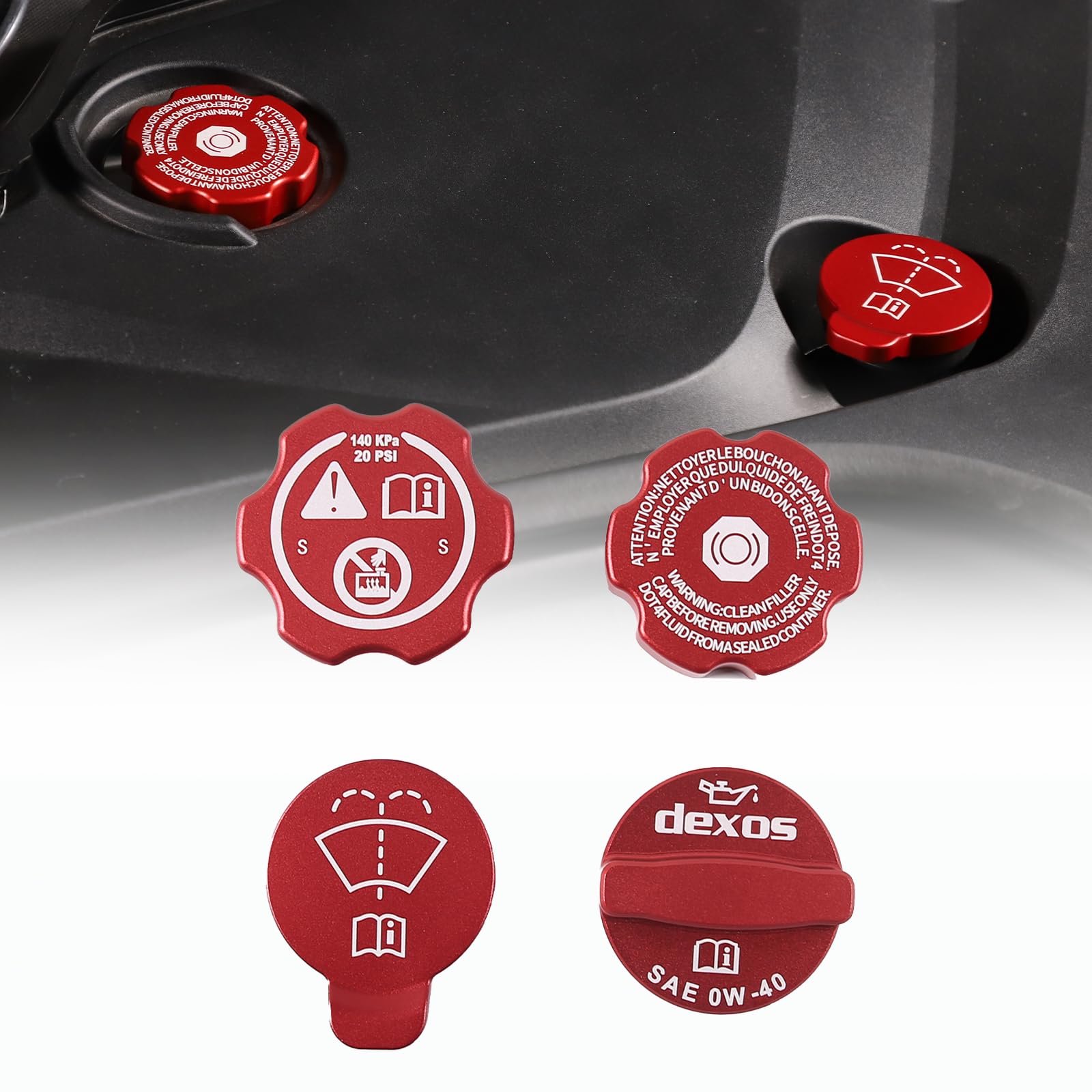 CHEAYAR C8 oil cap trim enhances engine bay style and protection