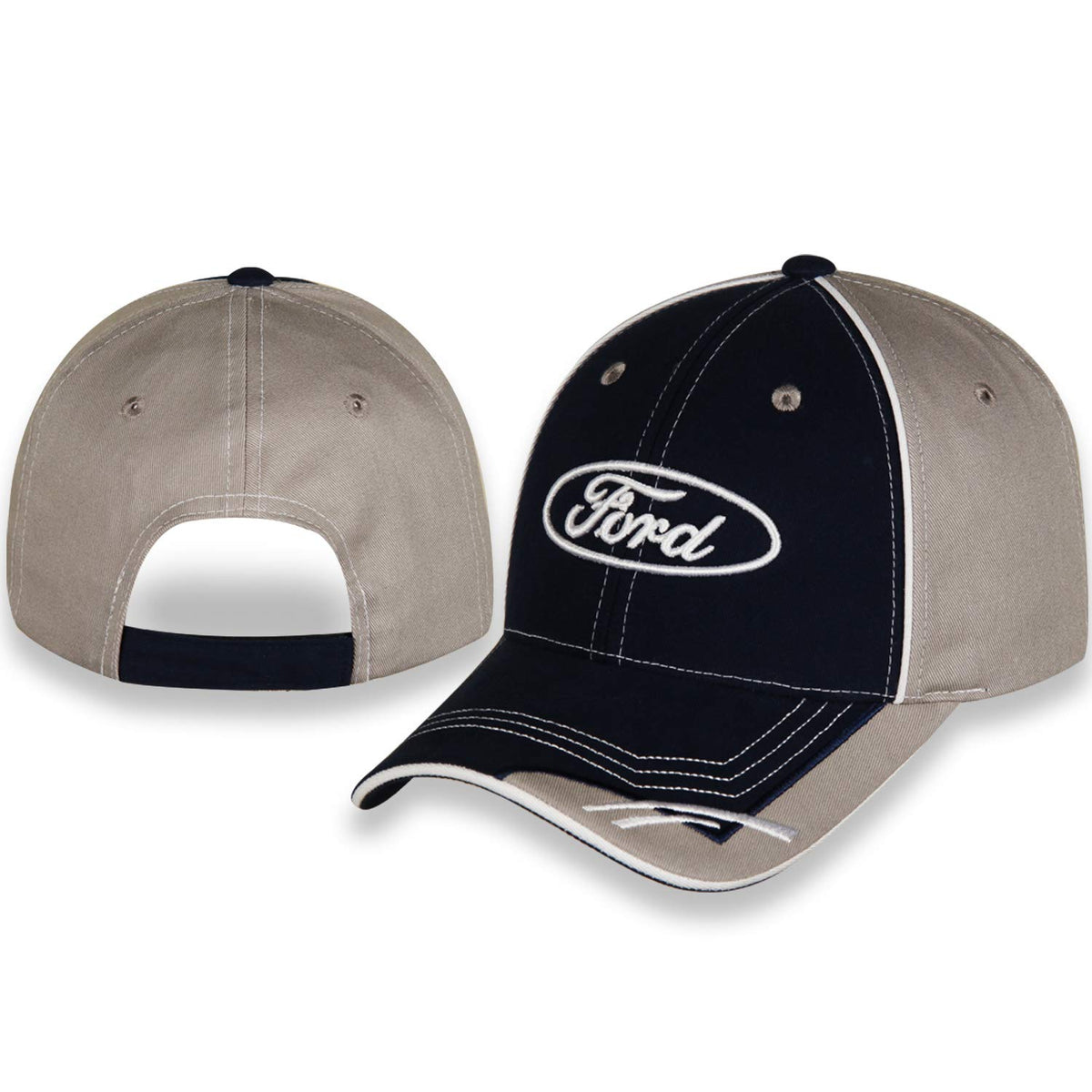 Checkered Flag Sports CFS Ford Racing Hat front logo highlights official Ford branding for fans.