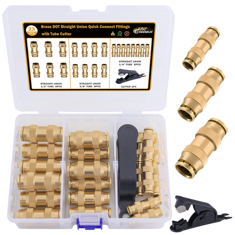 CheeMuii 23pcs DOT air fittings kit in box for quick setup