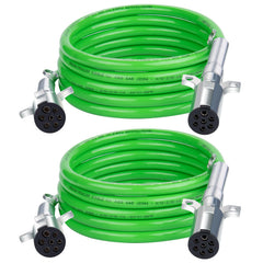 CheeMuii 7-Way trailer cord 15 ft green with straight connector for reliable lighting