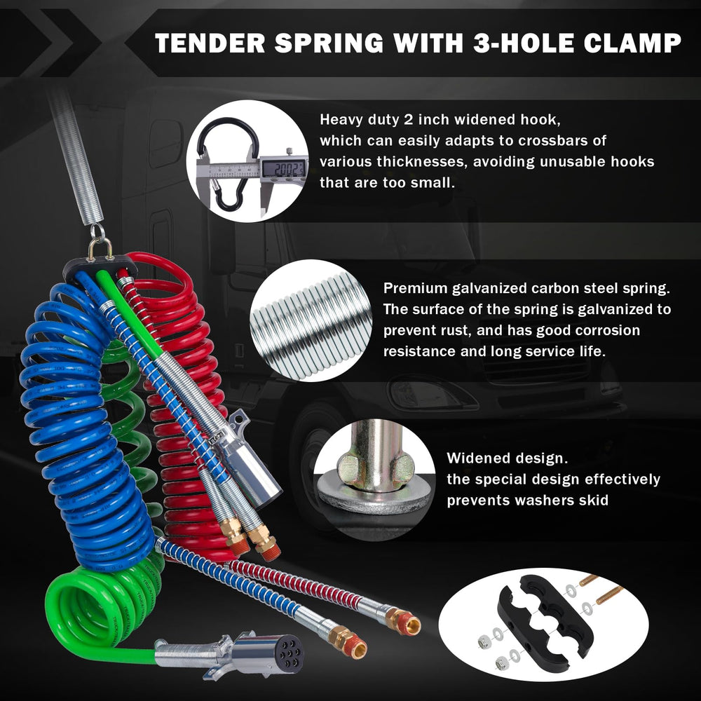 CheeMuii 7-way trailer cord for versatile power to essential trailer systems