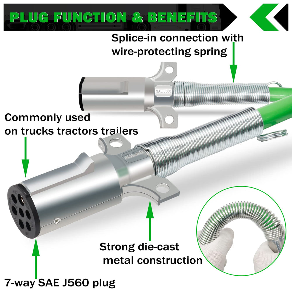 CheeMuii 15 ft ABS cable compliant with SAE J2394 and J560 standards.