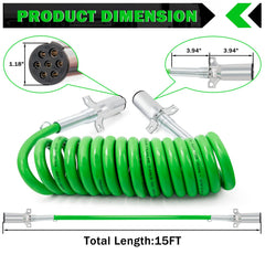 CheeMuii ABS power coil with SAE J560 plug for reliable trailer lighting.
