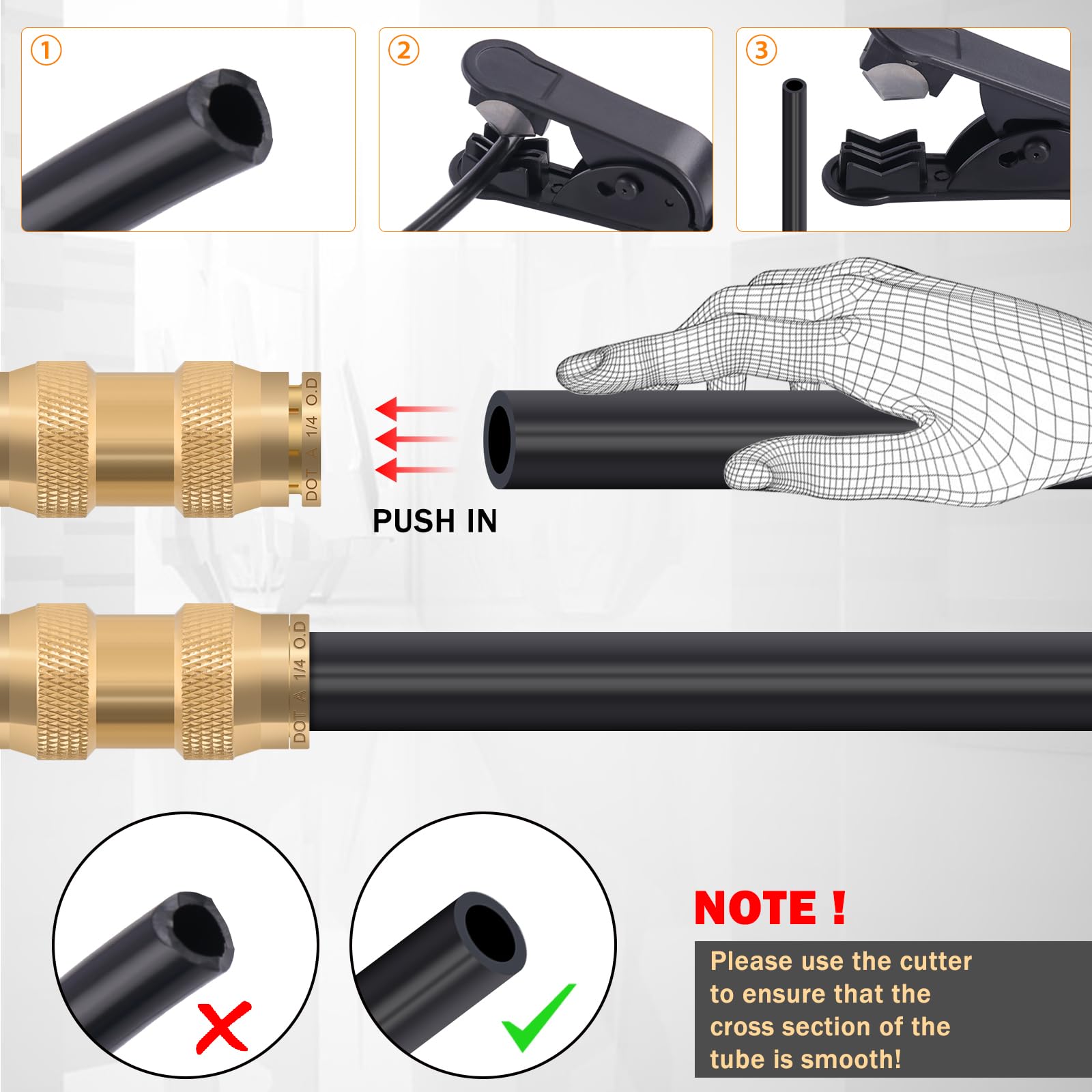 CheeMuii air tube cutter included for clean tube cuts
