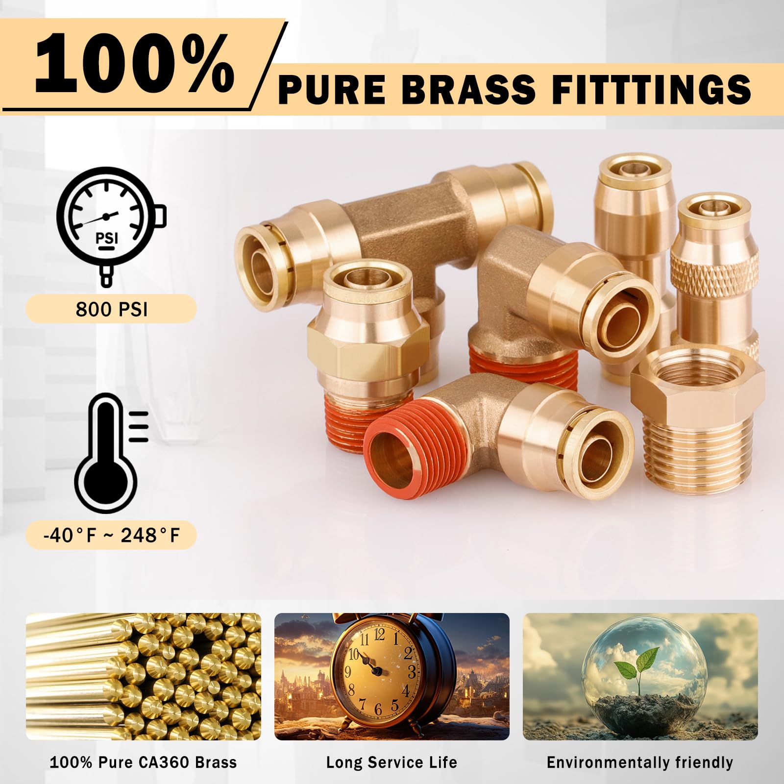 CheeMuii inflation Schrader valves for brass air lines.