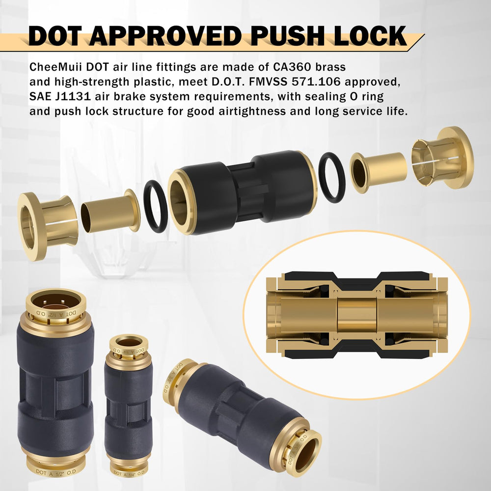 CheeMuii DOT air line fittings 1/2-inch unions enabling strong, fast line repairs