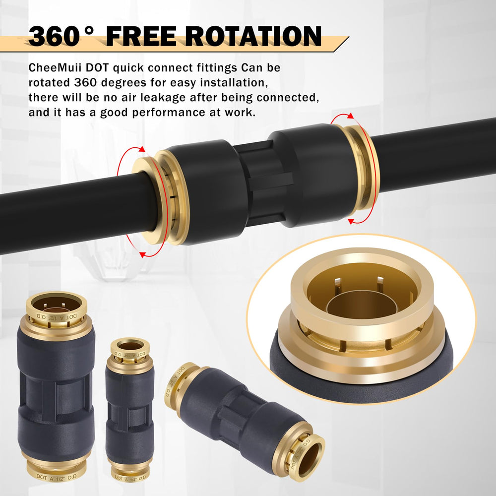 CheeMuii DOT air line fittings quick-connect design simplifies installation tasks