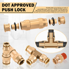 CheeMuii brass 90-degree elbows for tight-space routing