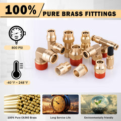 CheeMuii brass straight unions simplify joining sections of air hoses