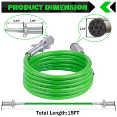 CheeMuii SAE J560 7-Way plug trailer wire ensuring secure power transmission