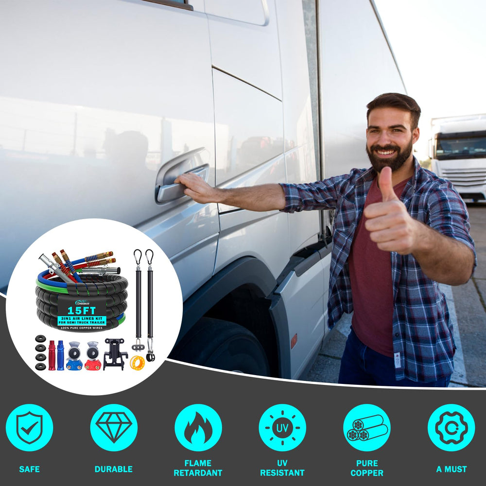 CheeMuii spring-protected cables reduce wear on rough roads.