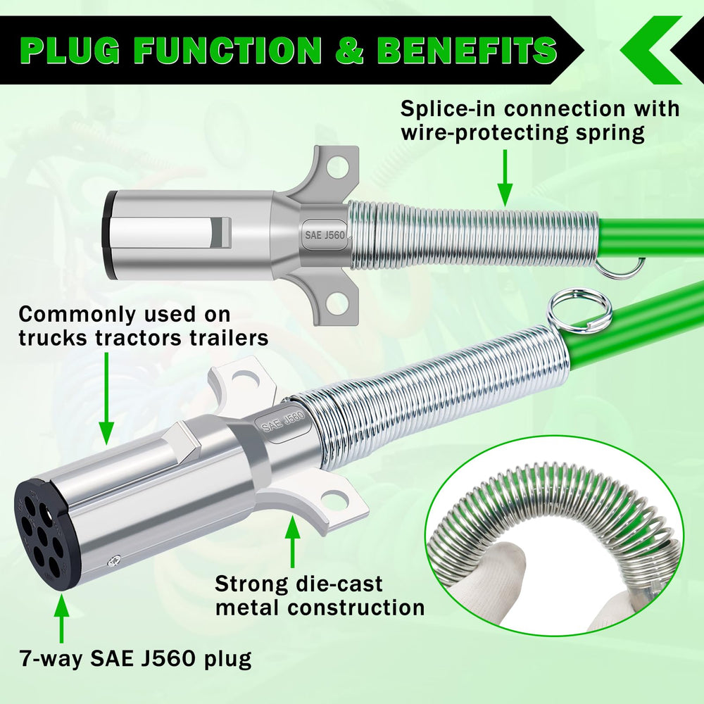 CheeMuii stainless steel spring ends protecting the trailer cord.