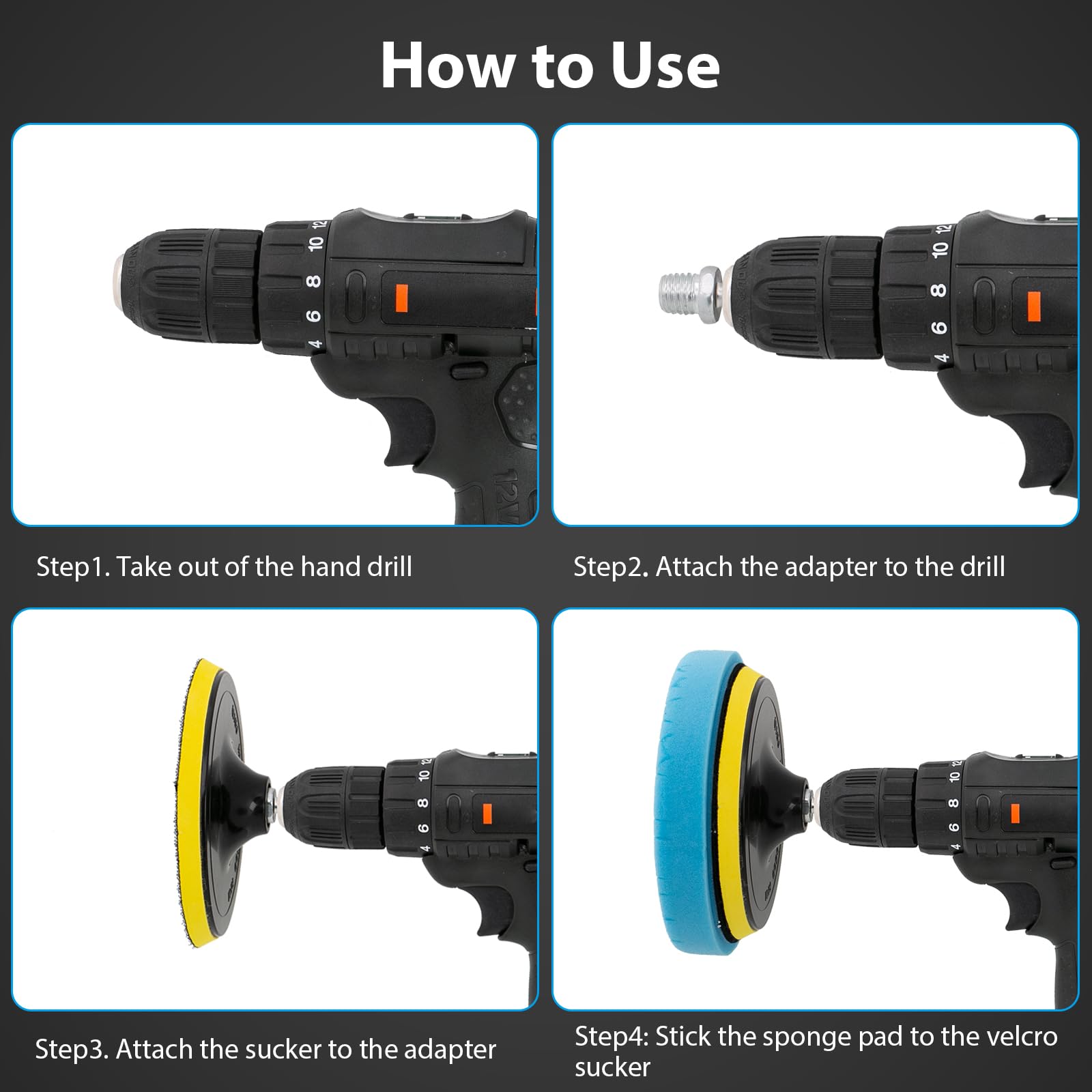 CHEGIF polishing kit compatible with DA, rotary, and pneumatic polishers