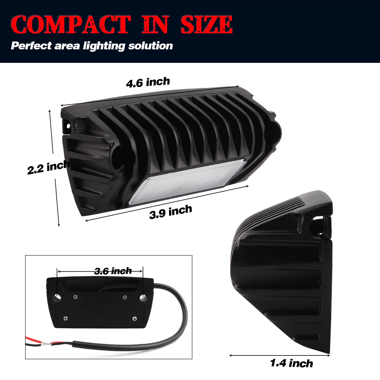 IP67 waterproof Chelhead exterior LED light withstands rain and dust.
