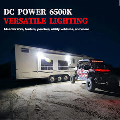 Anti-glare lens on Chelhead exterior LED light reduces harsh glare in campgrounds.