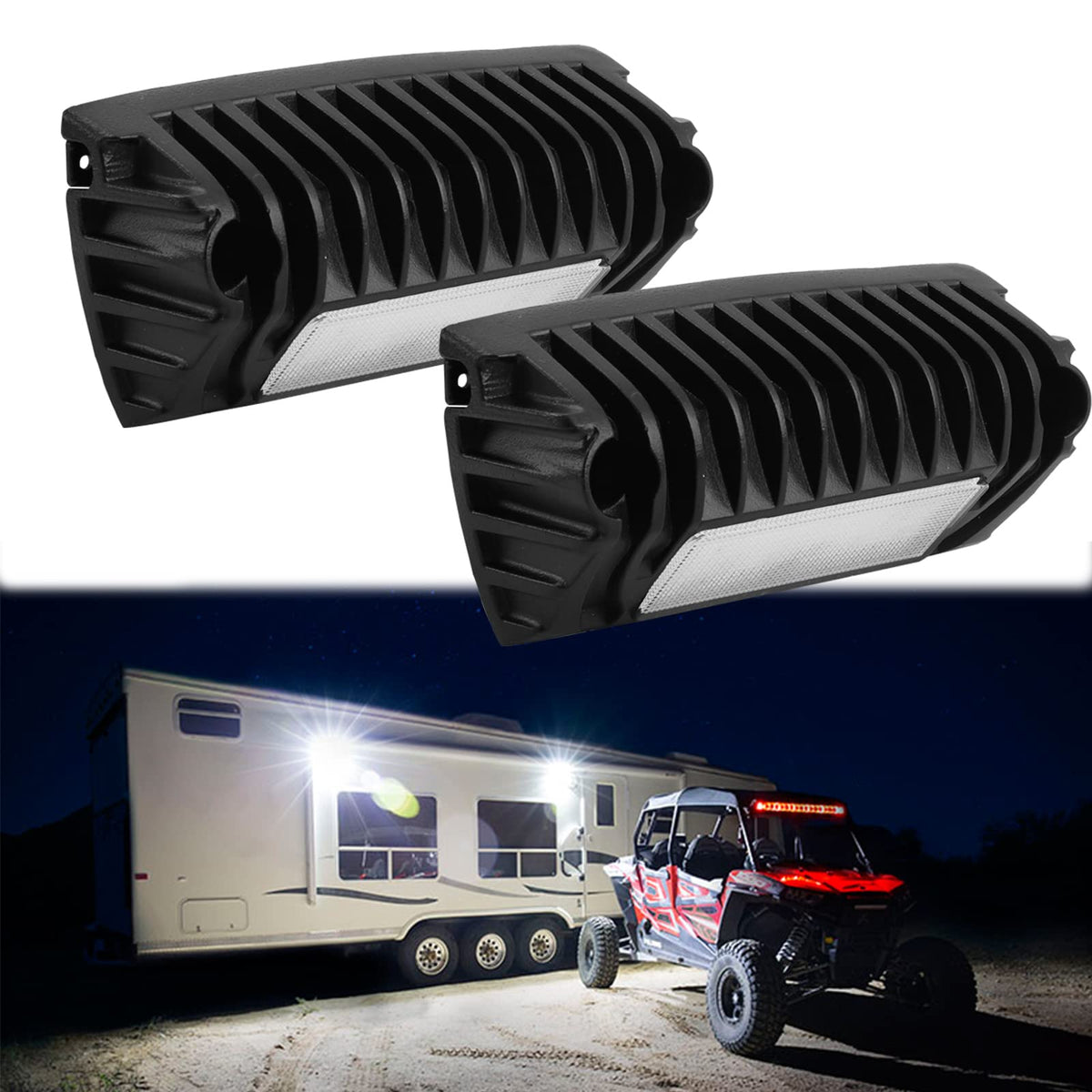 Chelhead RV exterior porch light delivers bright 800 lm for safe outdoor visibility.