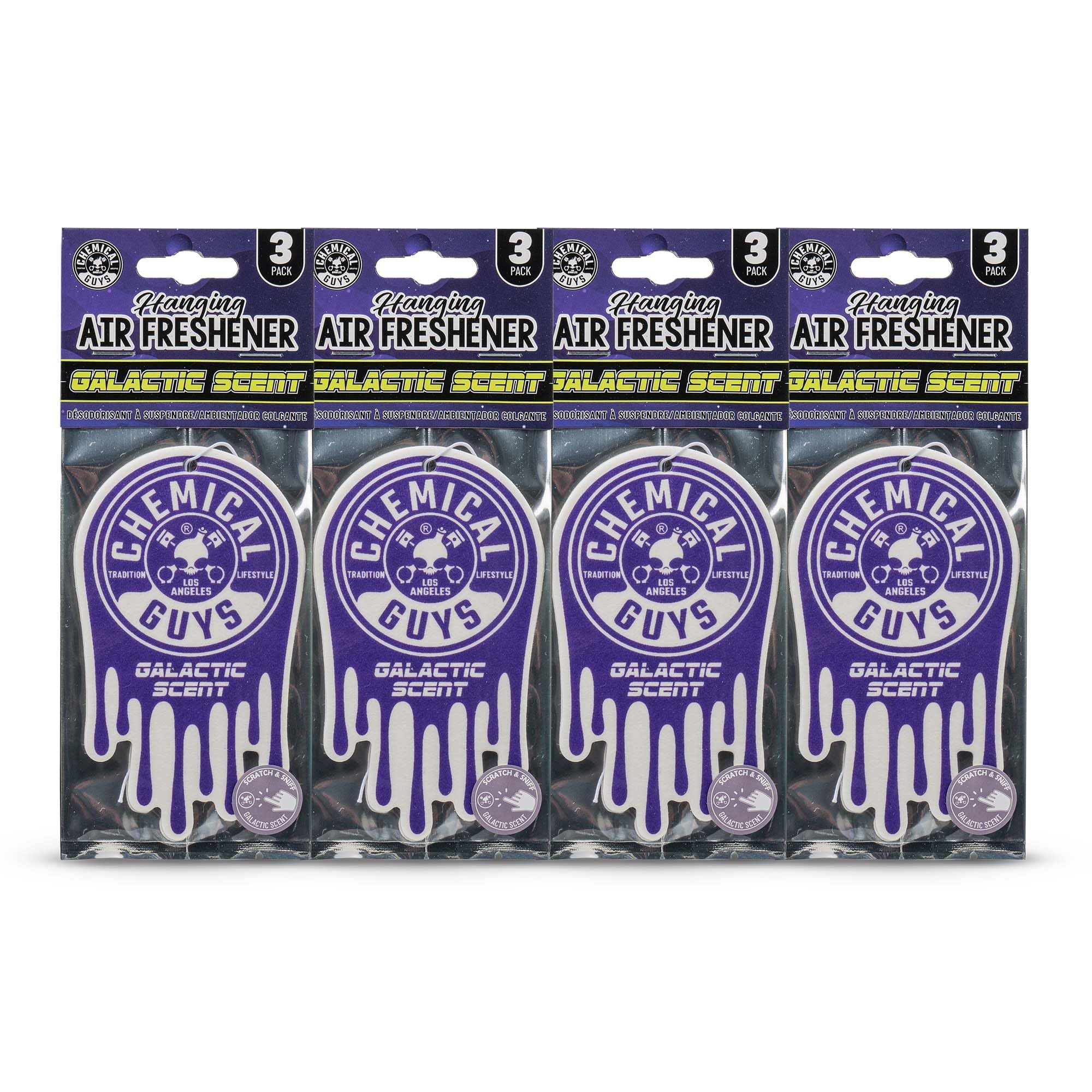 Chemical Guys 12-pack hanging air fresheners ideal for keeping multiple vehicles fresh.
