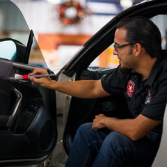 Chemical Guys ACC600 dash and trim brush enables precise interior detailing