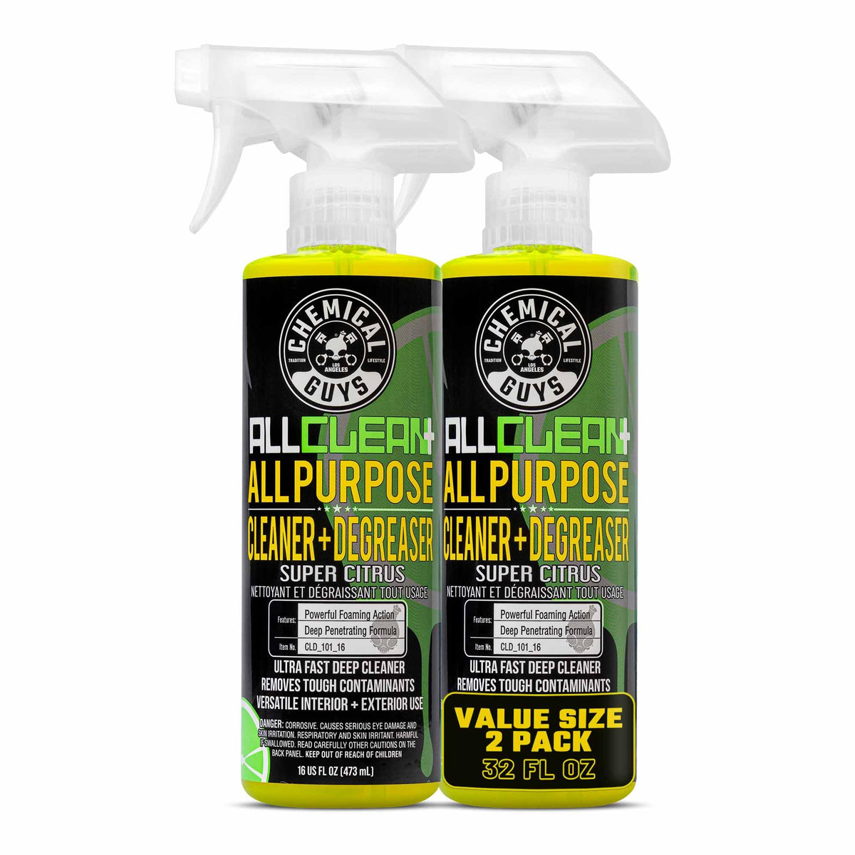 Chemical Guys All Clean+ Citrus cleaner bottle front for multi-surface use