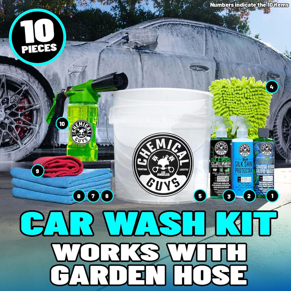Chemical Guys Arsenal Builder setup shows garden-hose connection for easy at-home washing.