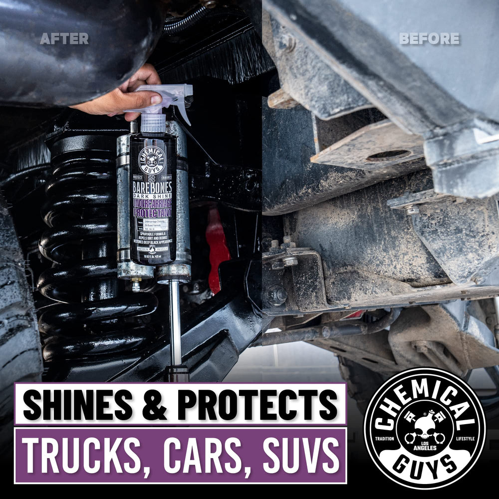 Chemical Guys Bare Bones Dark Shine one-gallon size ideal for garages and shops