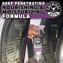 Chemical Guys Bare Bones Dark Shine suspension shrouds satin finish without residue