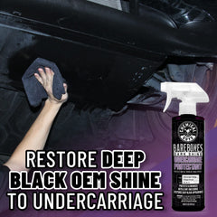 Chemical Guys Bare Bones Dark Shine wheel wells non-greasy finish for clean, uniform color