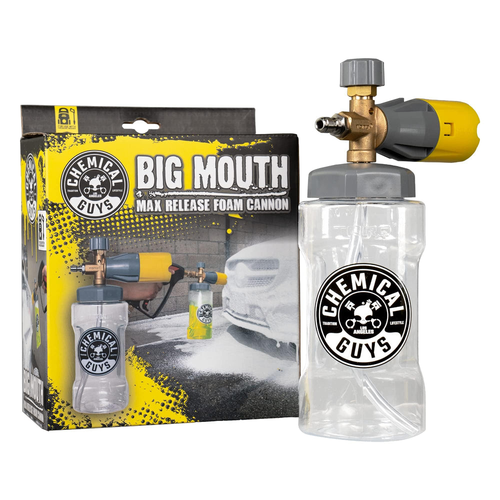 Chemical Guys Big Mouth Max Release Foam Cannon with thick clinging foam for efficient cleaning