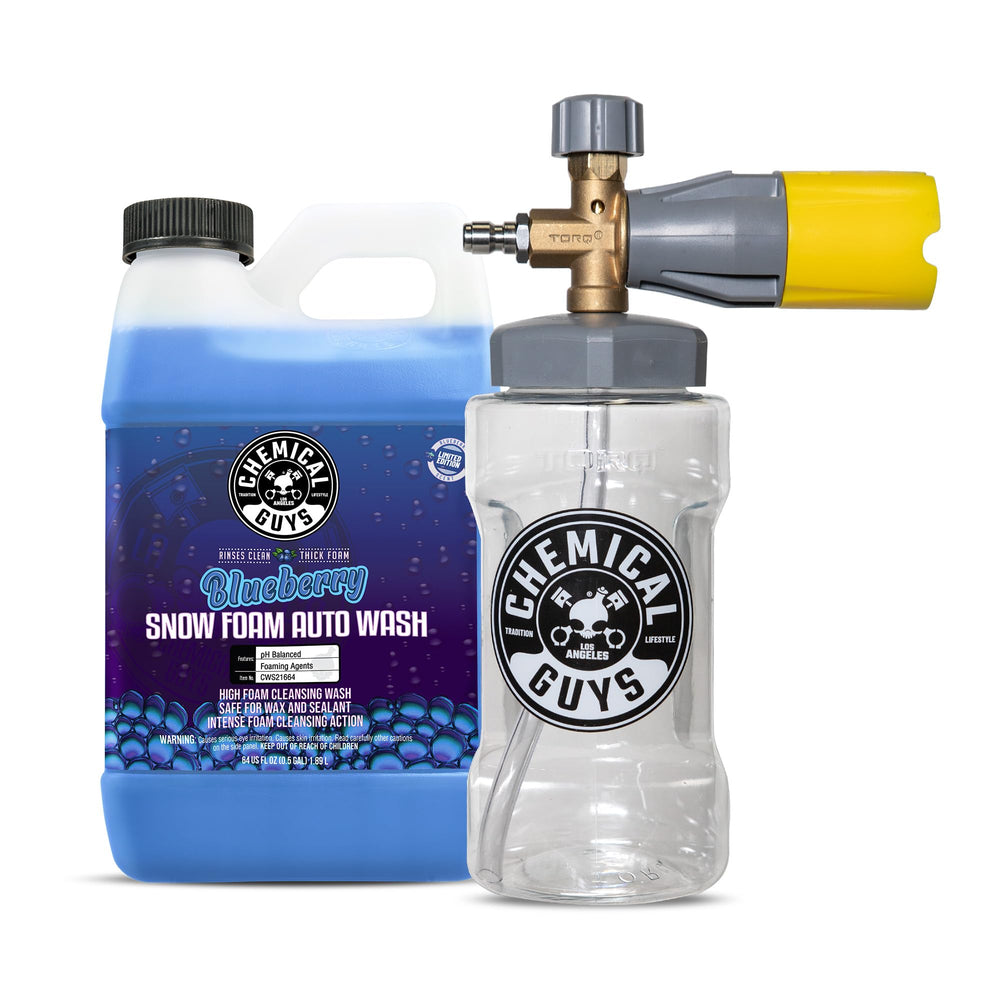 Chemical Guys Big Mouth Max Release Foam Cannon delivers a rich foam blanket for safer washes.