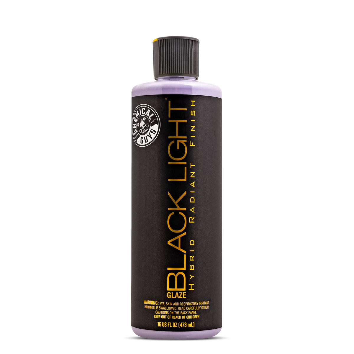 Chemical Guys Black Light bottle label signaling premium glaze for dark finishes
