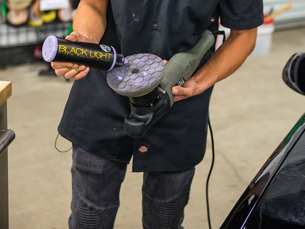 Dark car surface shows depth after using Chemical Guys Black Light