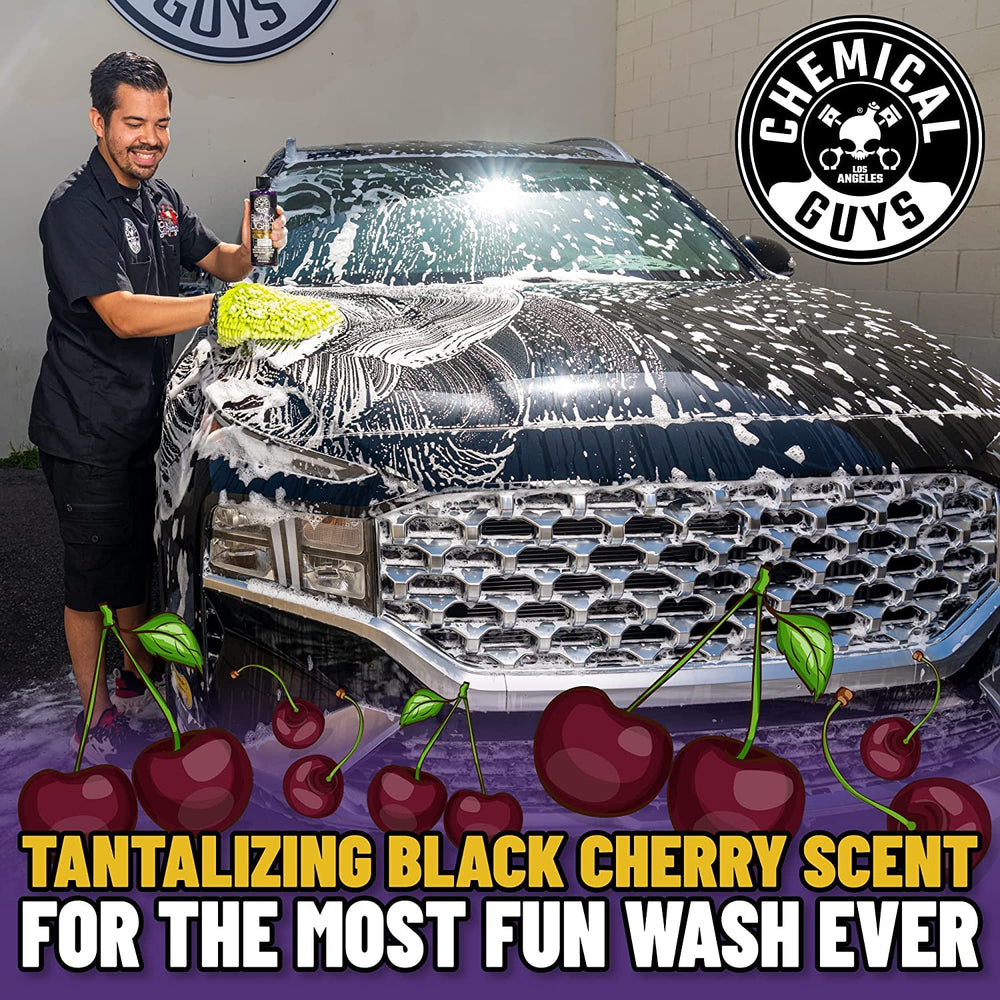 Chemical Guys Black Light two-bucket wash setup for swirl reduction