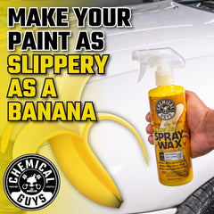 Car finish reflecting a deep, mirror-like shine with Blazin' Banana.