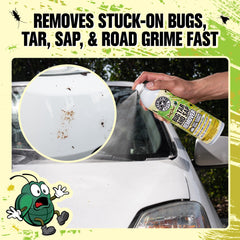 Chemical Guys Bug Sap Tar Remover bottle front label helps quick recognition during detailing.