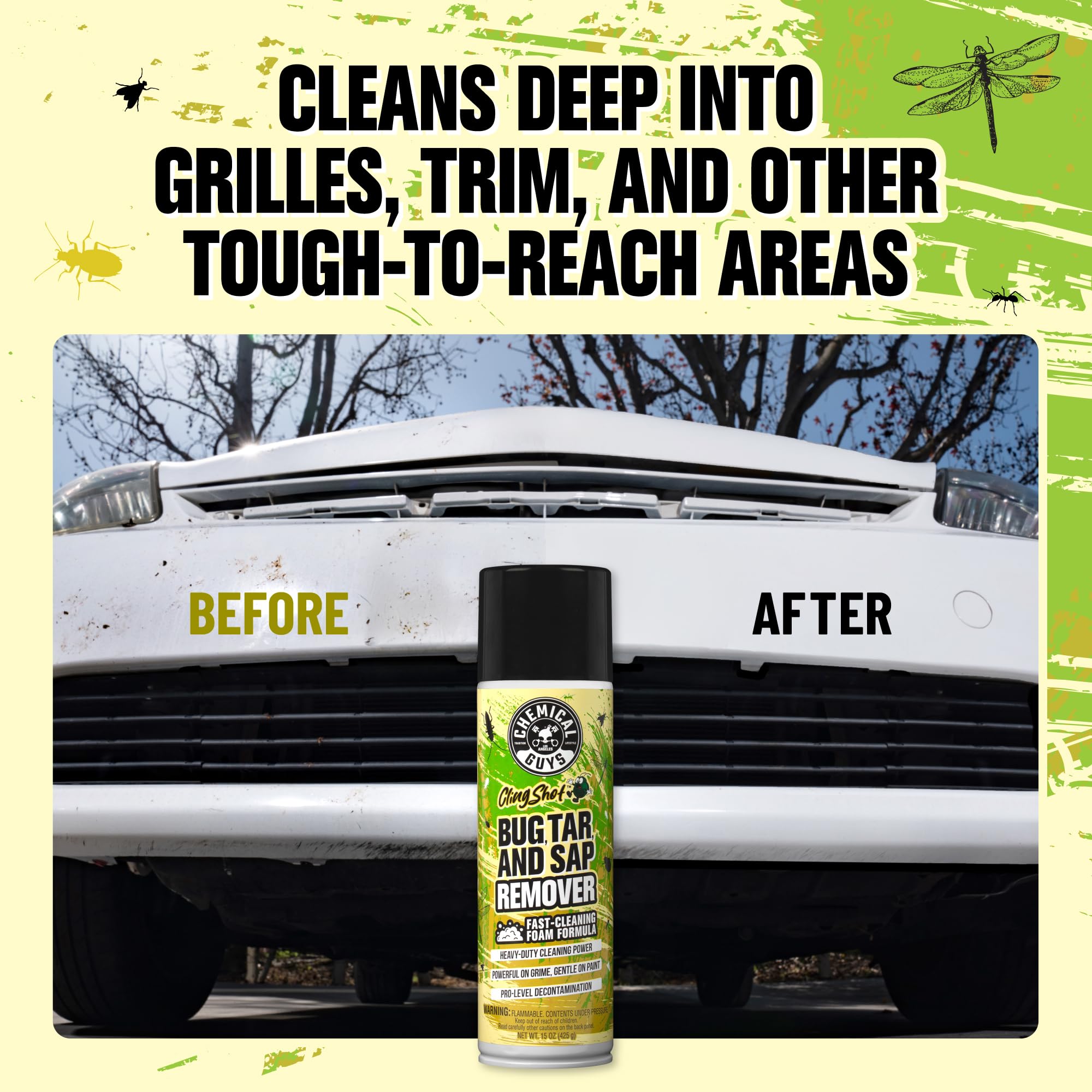 Chemical Guys Bug Sap Tar Remover lower panels to lift road grime before washing.
