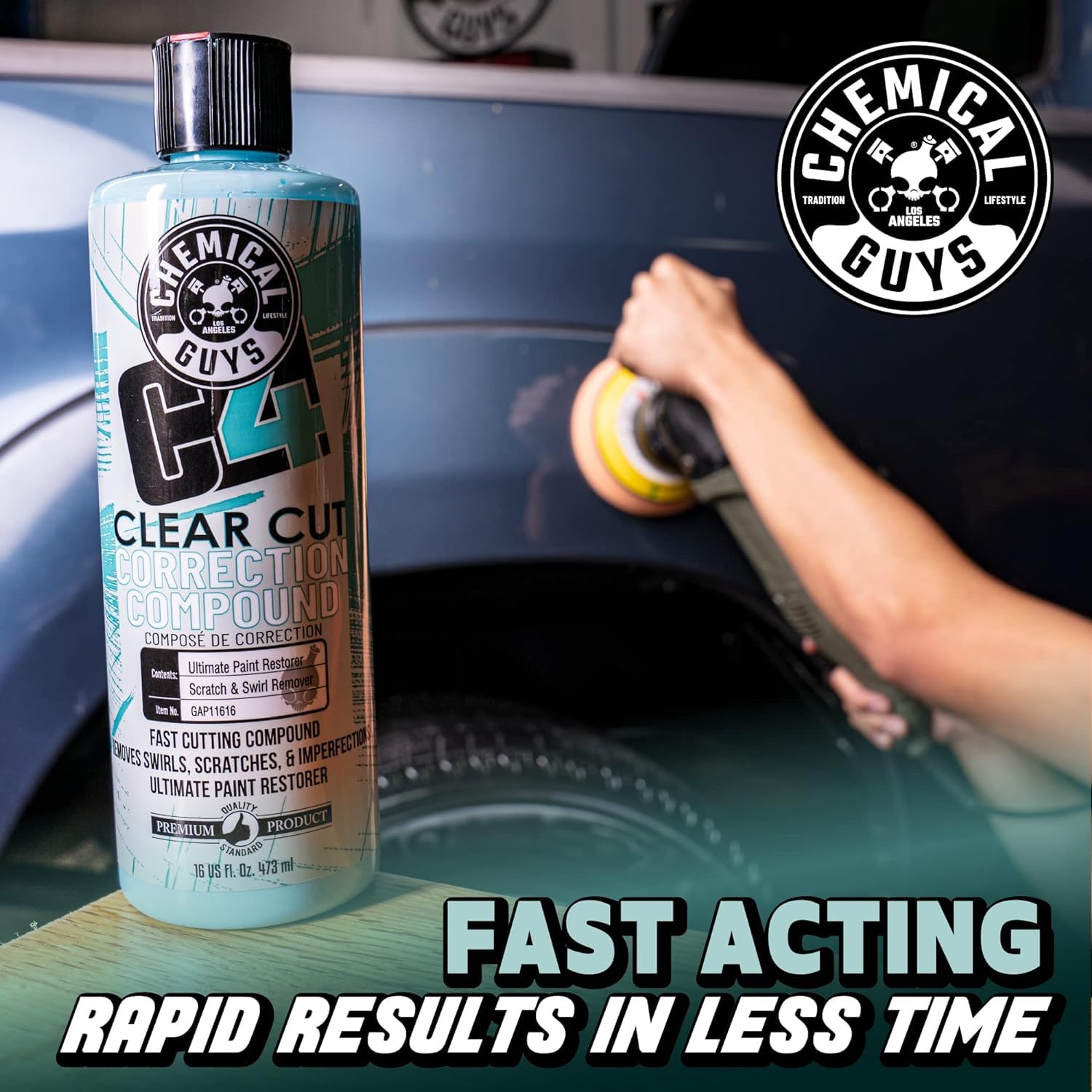 Chemical Guys C4 Clear Cut restores gloss and depth to dull paint