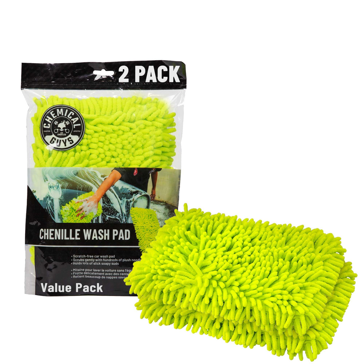 Chemical Guys chenille wash pad for safe, scratch-free washing and maximum suds