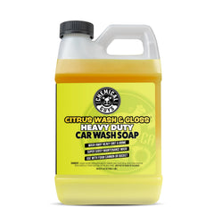 Chemical Guys Citrus Wash & Gloss creates thick foamy suds for safe washing.