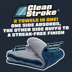 Chemical Guys Clean Stroke towel in action delivering streak-free clarity