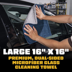 Chemical Guys Clean Stroke ultra-soft microfiber fibers safely clean tinted windows