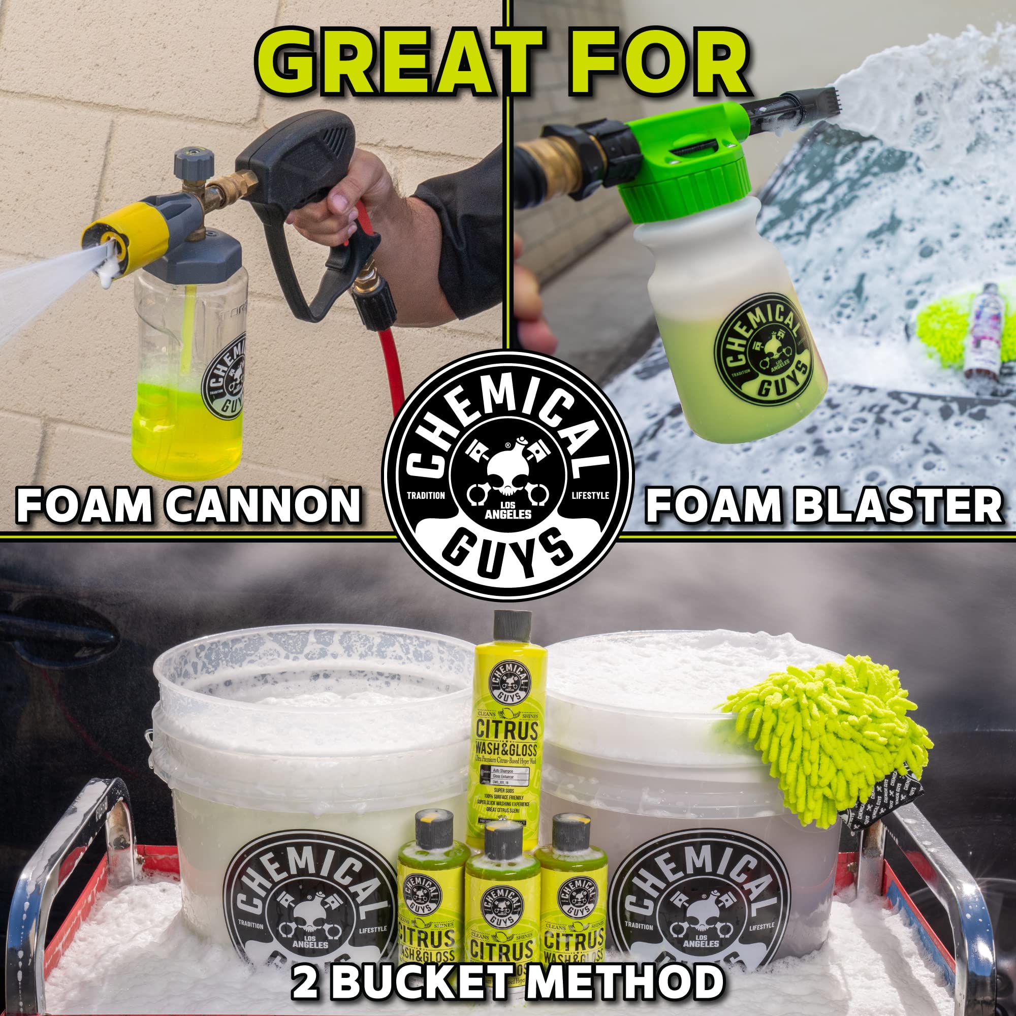 Chemical Guys Citrus wash delivers slick suds that lift dirt effectively.