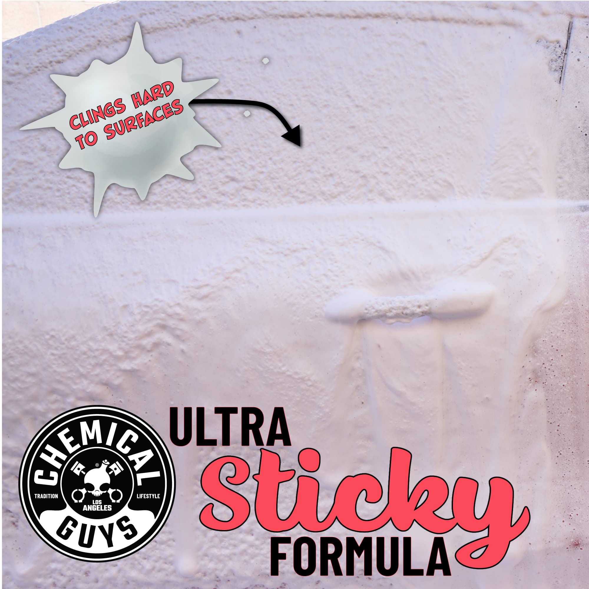 Chemical Guys Sticky Snowball pH-balanced formula protects waxes and sealants during drying.