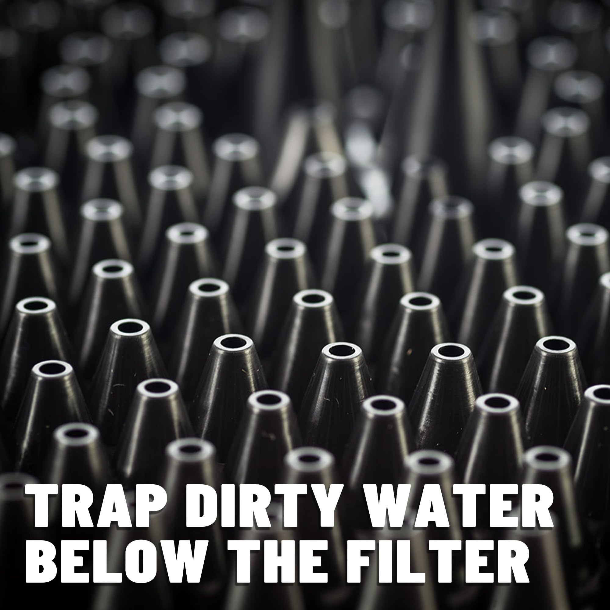 Chemical Guys Cyclone Dirt Trap bucket insert, in-use detail, captures grit during washing