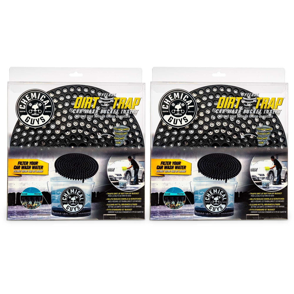 Chemical Guys Cyclone Dirt Trap bucket insert, top view, traps dirt for a cleaner wash