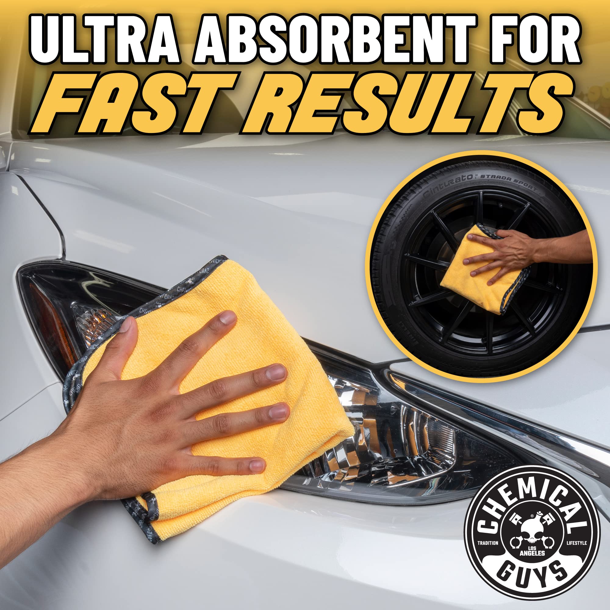 Chemical Guys detailing towels for cars, trucks, motorcycles, and boats.