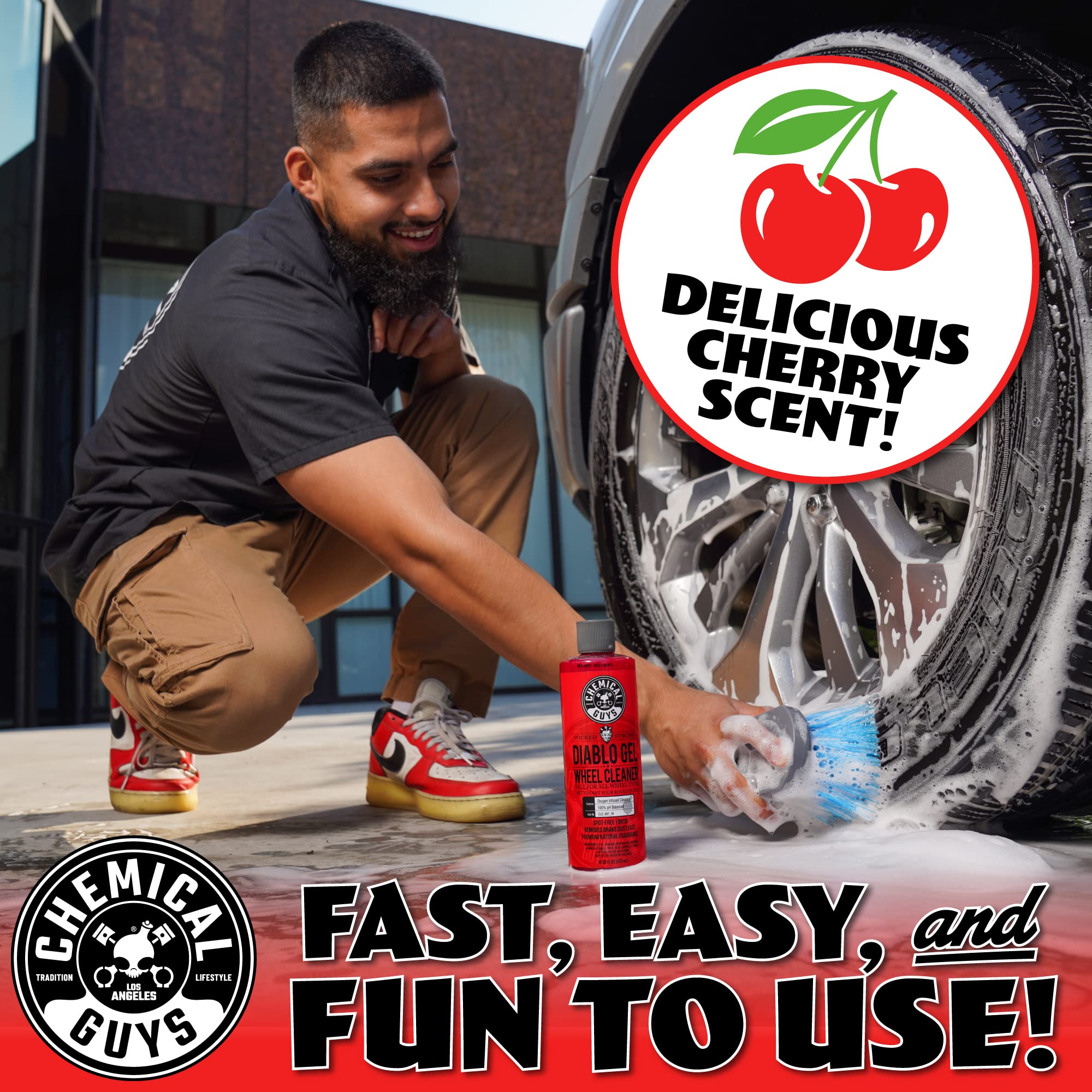 Chemical Guys Diablo Gel delivers professional-grade wheel cleaning results