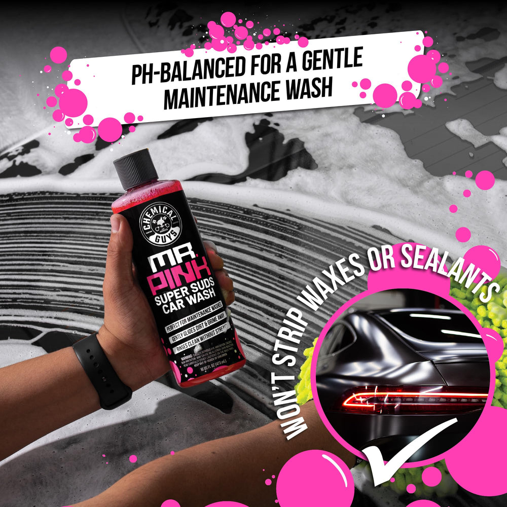 Chemical Guys Diablo Sprayable Wheel Cleaner clings to wheels for brake dust removal