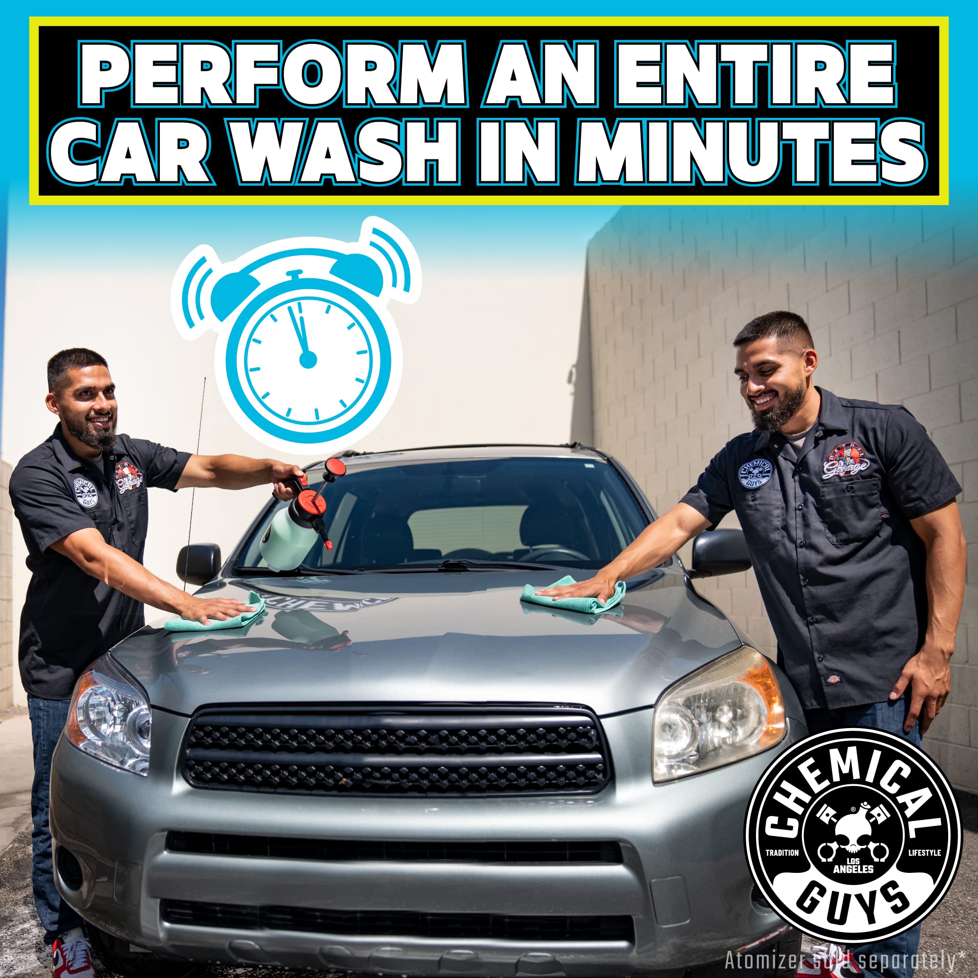 Chemical Guys EcoSmart used on an RV exterior for a quick waterless detail