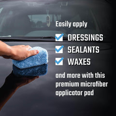 Chemical Guys microfiber applicator with ergonomic grip for comfortable detailing