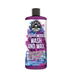 Chemical Guys Extreme Bodywash and Wax bottle front with grape scent for a fresh shine.